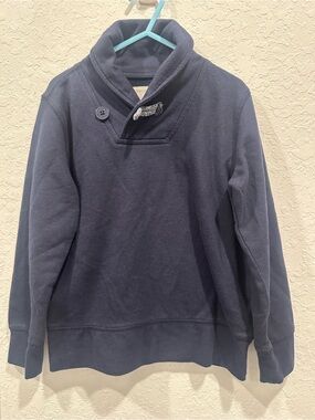 Kids Crewcuts Navy Shawl-Collar Crewneck Sweater